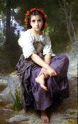 William-Adolphe Bouguereau At the Edge of the Brook oil painting